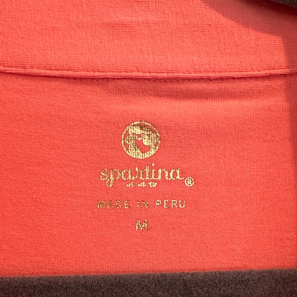SPARTINA 449 Serena half zip Coral Sleeveless Dress size M - Picture 2 of 3